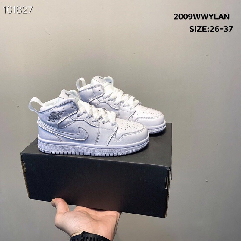 _Real head layer_ Nike Air Jordan Brand 1 AJ1 Jordan first high-end sports children_s shoes basketball shoes 26-37-7ed9fb9e